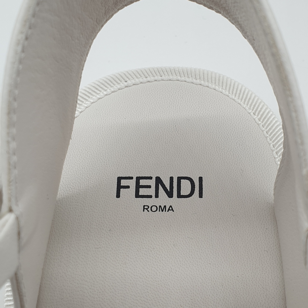 Fendi FF monogrammed leather espadrilles white NIB - Picture 7 of 9